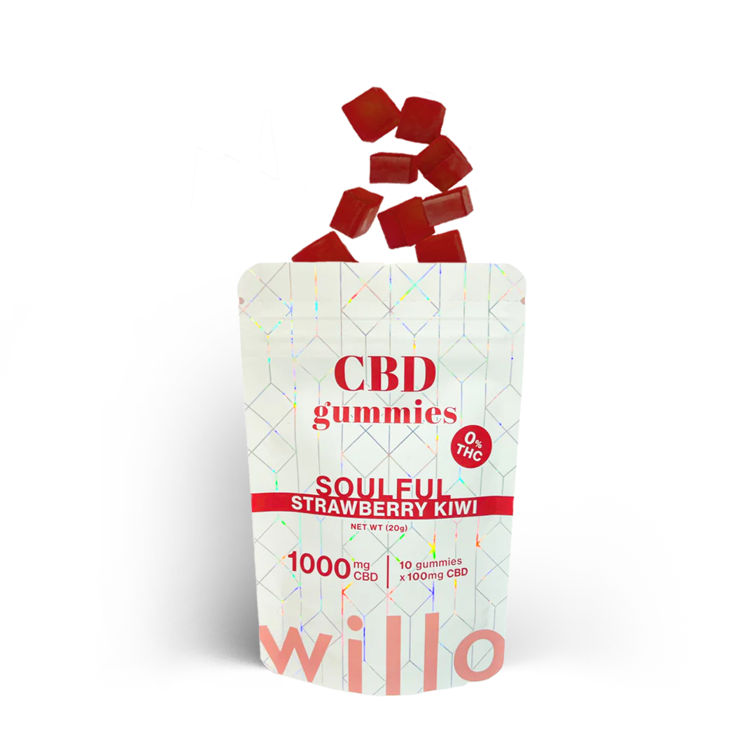 Willo 1000mg CBD Gummies USA - Strawberry Kiwi Gummies
