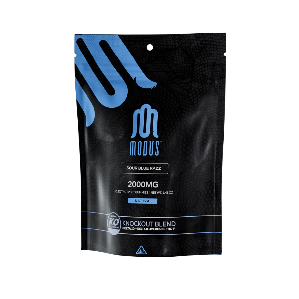 MODUS 2000mg CBD Gummies - Sour Blue Razz