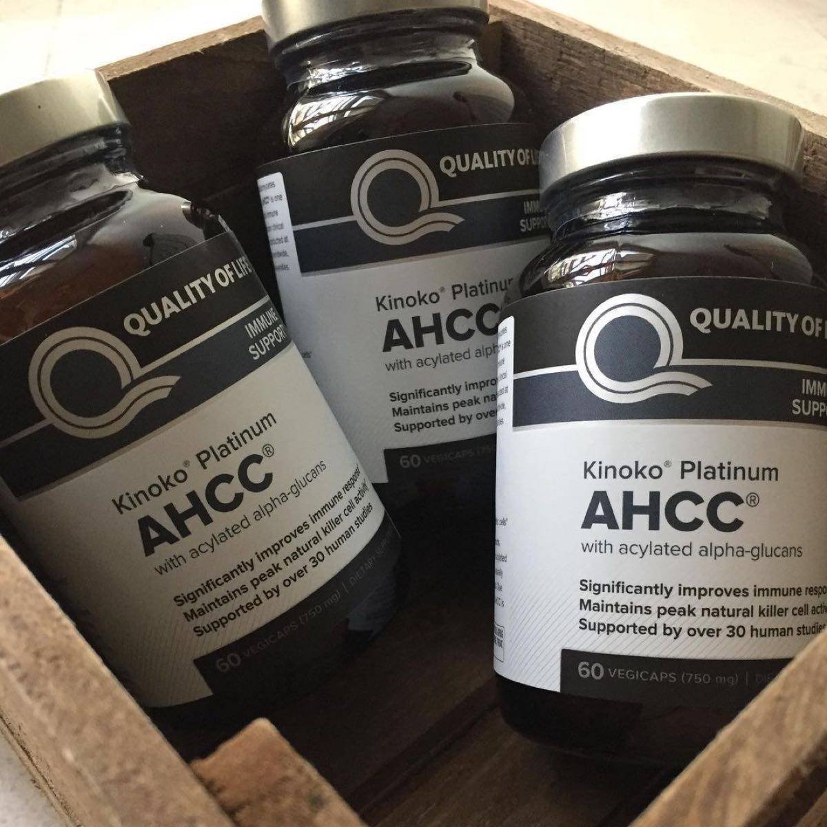 𝐏𝐫𝐞𝗺𝐢𝐮𝗺 𝐊𝐢𝐧𝗼𝐤𝗼 𝐏𝐥𝐚𝐭𝐢𝐧𝐮𝗺 𝐀𝐇𝐂𝐂 Supplement-750mg of AHCC per capsule -support Immune Health,Liver Function,Maintains Natural killer cell Activity-60 veggie capsules
